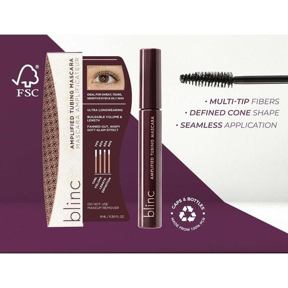Blinc Amplified Tubing Mascara, Ultra-Longwearing Washable Mascara, Soft-Glam - Picture 2 of 9